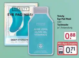 Rossmann Yeauty Eye Pad Mask oder Tuchmaske Angebot