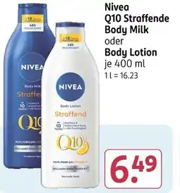 Rossmann Nivea Q10 Straffende Body Milk oder Body Lotion Angebot