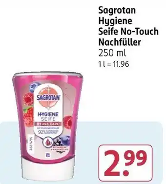 Rossmann Sagrotan Hygiene Seife No-Touch Nachfüller Angebot