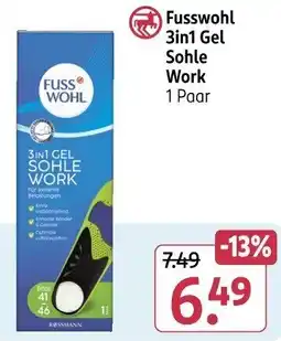 Rossmann Fusswohl 3in1 Gel Sohle Work Angebot