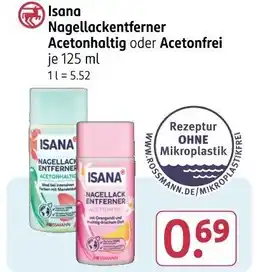 Rossmann Isana Nagellackentferner Acetonhaltig oder Acetonfrei Angebot