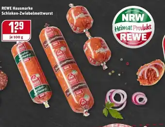 REWE REWE Hausmarke Schinken-Zwiebelmettwurst 100g Angebot