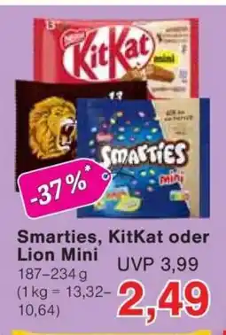 Jawoll Smarties, KitKat oder Lion Mini Angebot