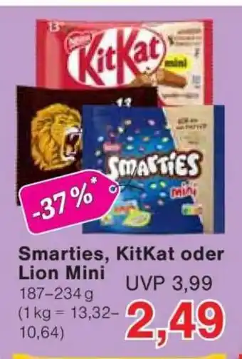 Jawoll Smarties, KitKat oder Lion Mini Angebot