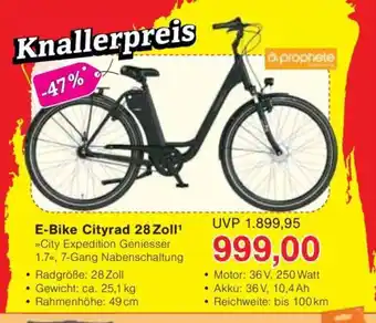 Jawoll E-Bike Cityrad 28 Zoll¹ Angebot