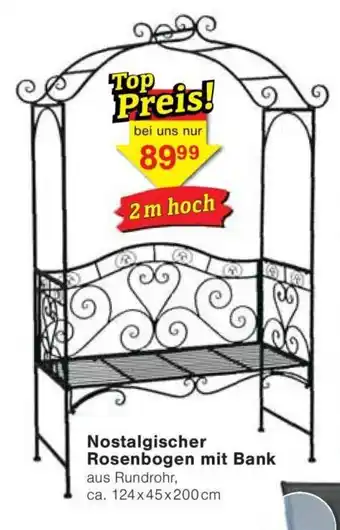 Jawoll Nostalgischer Rosenbogen mit Bank Angebot