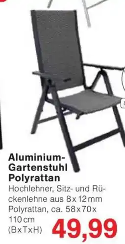 Jawoll Aluminium- Gartenstuhl Polyrattan Angebot