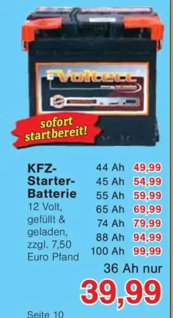 Jawoll KFZ- Starter- Batterie Angebot