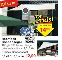 Jawoll Rechteck- Sonnensegel Angebot