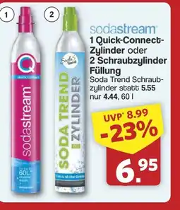 Famila Nord West sodastream 1 Quick-Connect- Zylinder oder 2 Schraubzylinder Füllung Angebot