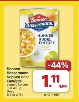 Famila Nord West Sonnen Bassermann Suppen oder Eintöpfe Angebot