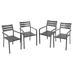toom Baumarkt Garden Pleasure Gartenstuhl-Set 'Treviso' anthrazit 4-teilig Angebot