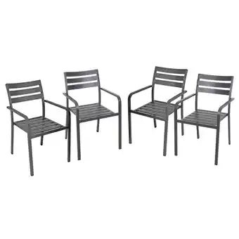 toom Baumarkt Garden Pleasure Gartenstuhl-Set 'Treviso' anthrazit 4-teilig Angebot