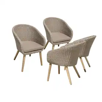 toom Baumarkt Garden Pleasure Gartenstuhl-Set 'Visalia' grau 4-teilig Angebot