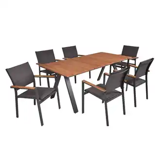 toom Baumarkt Garden Pleasure Gartenmöbel-Set 'Davina' grau 7-teilig Angebot