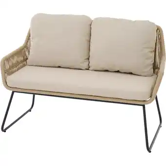 toom Baumarkt Siena Garden Bank 'Kansas' taupe 120 x 85 x 70 cm Angebot