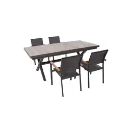 toom Baumarkt Garden Pleasure Gartenmöbel-Set 'Rana/Davina' dunkelgrau 5-teilig Angebot