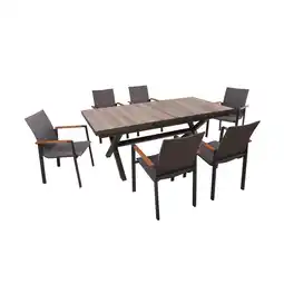 toom Baumarkt Garden Pleasure Gartenmöbel-Set 'Rana/Davina' anthrazit 7-teilig Angebot