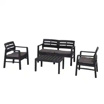 toom Baumarkt PROGARDEN Balkonmöbel-Set 'Java' anthrazit 5-teilig Angebot