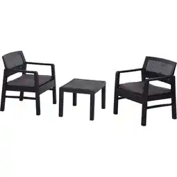 toom Baumarkt PROGARDEN Balkonmöbel-Set 'Kraka' anthrazit 3-teilig Angebot