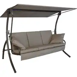 toom Baumarkt Angerer Freizeitmöbel Hollywoodschaukel 'Loft Sun' taupefarben 3-Sitzer Angebot