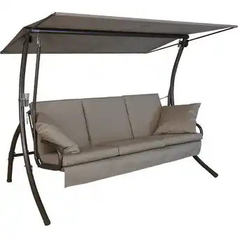 toom Baumarkt Angerer Freizeitmöbel Hollywoodschaukel 'Loft Sun' taupefarben 3-Sitzer Angebot