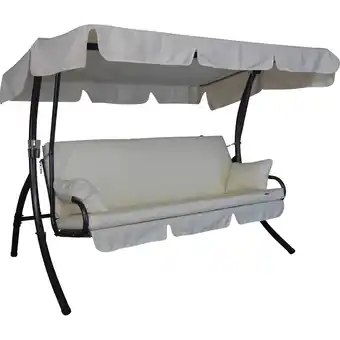 toom Baumarkt Angerer Freizeitmöbel Hollywoodschaukel 'Trend Fun' 3-Sitzer beige 210 x 160 x 145 cm Angebot
