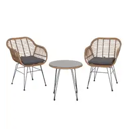 toom Baumarkt Siena Garden Balkonmöbelset 'Tiros' schwarz 3-teilig Angebot
