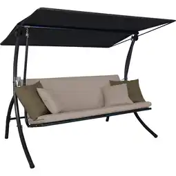 toom Baumarkt Angerer Freizeitmöbel Hollywoodschaukel 'Motion Smart' sandfarben 3-Sitzer 210 x 145 x 160 cm Angebot