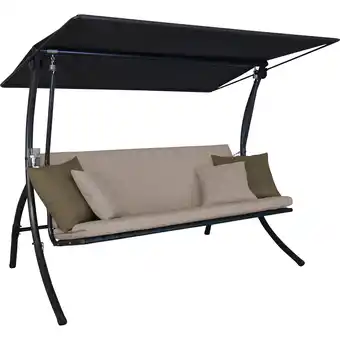 toom Baumarkt Angerer Freizeitmöbel Hollywoodschaukel 'Motion Smart' sandfarben 3-Sitzer 210 x 145 x 160 cm Angebot