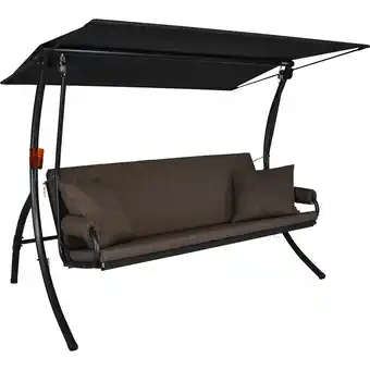 toom Baumarkt Angerer Freizeitmöbel Hollywoodschaukel 'Elegance Joy' taupe 3-Sitzer 210 x 145 x 160 cm Angebot