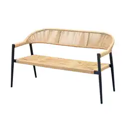 toom Baumarkt Bank 'Toni' natur/schwarz Alu Bespannung aus Kunststoff 140 x 84 x 60 cm Angebot