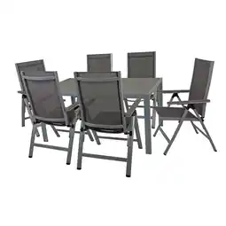 toom Baumarkt Garden Pleasure Gartenmöbel-Set 'Grace' grau klappbar 7-teilig Angebot