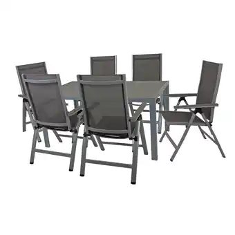 toom Baumarkt Garden Pleasure Gartenmöbel-Set 'Grace' grau klappbar 7-teilig Angebot