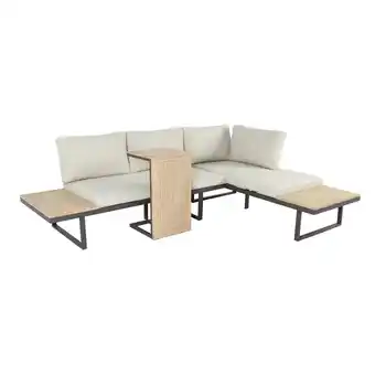 toom Baumarkt bellavista Ecklounge-Set 'Cella' anthrazit/beige 5-teilig Angebot