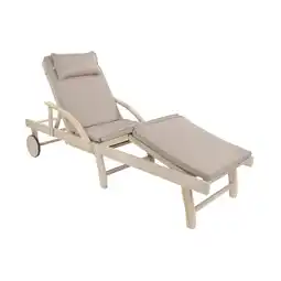 toom Baumarkt bellavista Sonnenliege 'St. Tropez' taupe 60 x 87,5 x 196 cm Angebot