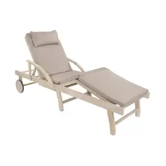 toom Baumarkt bellavista Sonnenliege 'St. Tropez' taupe 60 x 87,5 x 196 cm Angebot
