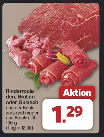 Famila Nord West Rinderroula- den, Braten oder Gulasch Angebot