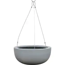 toom Baumarkt toom Blumenampel 'Palomo' Polyfibre Betonoptik grau rund Ø 30 x 13 cm Angebot