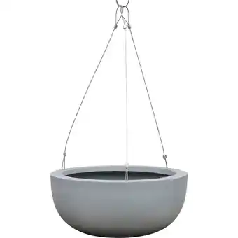 toom Baumarkt toom Blumenampel 'Palomo' Polyfibre Betonoptik grau rund Ø 30 x 13 cm Angebot