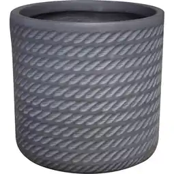 toom Baumarkt toom Pflanzgefäß 'Pacaya' Fiberglas grau P75 Ø 24 x 24 cm Angebot