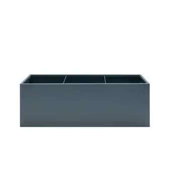 toom Baumarkt Herstera Pflanzkübel 'Cube' Metall anthrazit 150 x 50 x 50 cm Angebot
