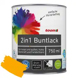 toom Baumarkt toom 2in1 Buntlack 'Sonnenblume' orangegelb seidenmatt 750 ml Angebot