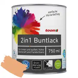 toom Baumarkt toom 2in1 Buntlack papayafarben seidenmatt 750 ml Angebot