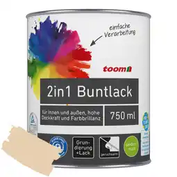toom Baumarkt toom 2in1 Buntlack 'Sonnenstrahl' hellelfenbein seidenmatt 750 ml Angebot