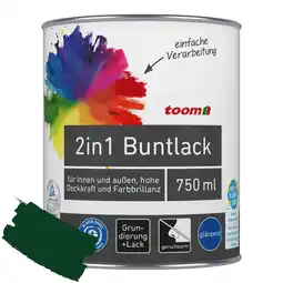 toom Baumarkt toom 2in1 Buntlack 'Morgentau' moosgrün glänzend 750 ml Angebot