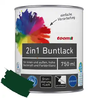 toom Baumarkt toom 2in1 Buntlack 'Morgentau' moosgrün glänzend 750 ml Angebot