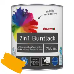 toom Baumarkt toom 2in1 Buntlack 'Sonnenblume' orangegelb glänzend 750 ml Angebot