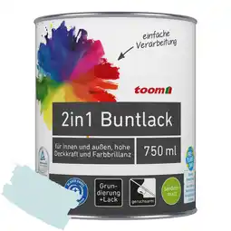 toom Baumarkt toom 2in1 Buntlack 'Atempause' hellblau seidenmatt 750 ml Angebot