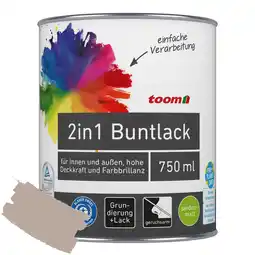 toom Baumarkt toom 2in1 Buntlack 'Kieselsand' taupe seidenmatt 750 ml Angebot